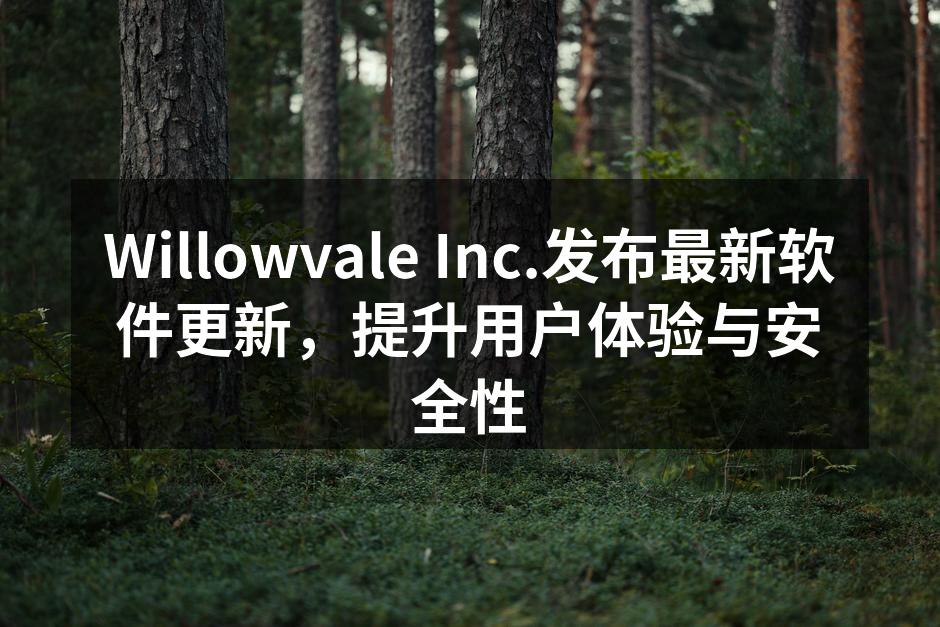 Willowvale Inc.发布最新软件更新,提升用户体验与安全性