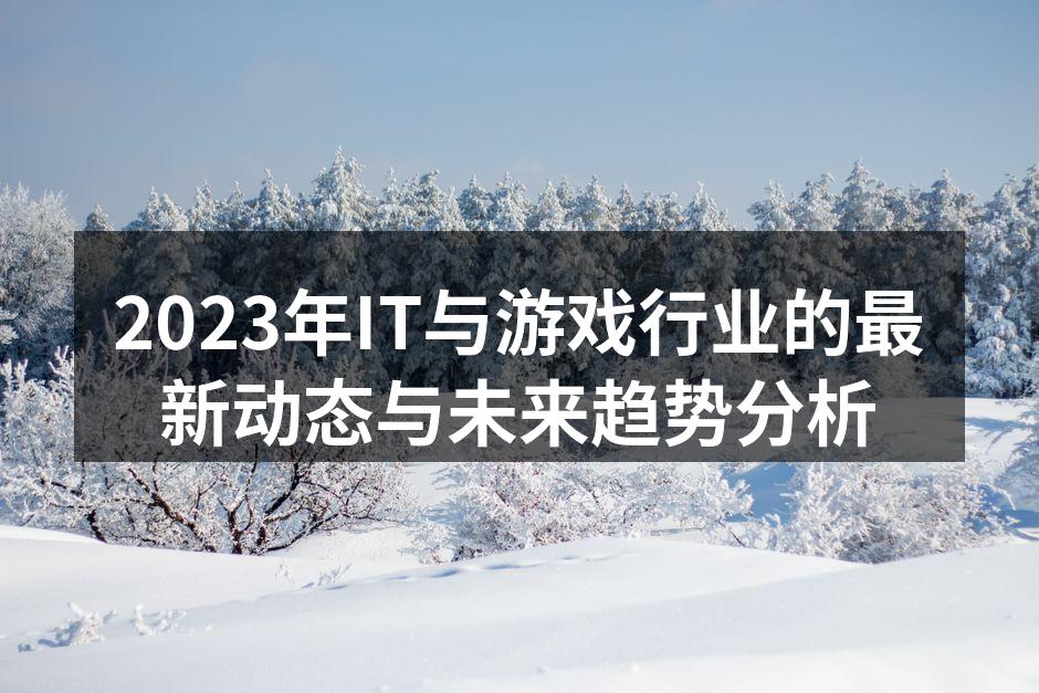 2023年IT行业动态